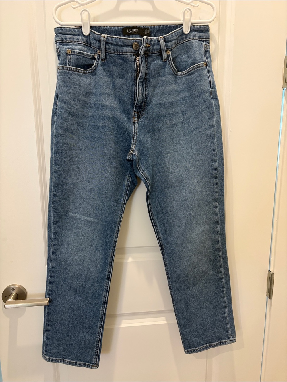 Lauren Ralph Lauren Straight Leg Mid-Blue women’s jeans